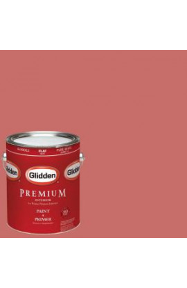 Glidden Premium 1-gal. #HDGR59D Coral Berry Flat Latex Interior Paint with Primer - HDGR59DP-01F