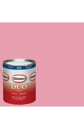 Glidden DUO 1-gal. #HDGR15U A Fun Little Pink Satin Latex Interior Paint with Primer - HDGR15U-01SA