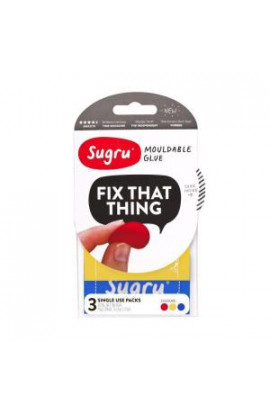 Sugru 0.53 oz. Red, Yellow and Blue Mouldable Glue (3-Pack) - SRYB3