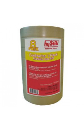 hyStik 1 in. x 60 yds. Contractor's Grade Painting Masking Tape (8-Pack) - 821-1-8PK