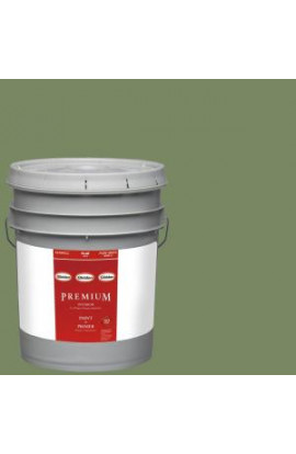 Glidden Premium 5-gal. #HDGG34D Pasture Green Flat Latex Interior Paint with Primer - HDGG34DP-05F