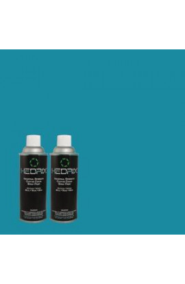 Hedrix 11 oz. Match of MQ4-53 Tibetan Turquoise Semi-Gloss Custom Spray Paint (2-Pack) - SG02-MQ4-53