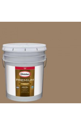 Glidden Premium 5-gal. #HDGY13U Canvasback Brown Flat Latex Exterior Paint - HDGY13UPX-05F