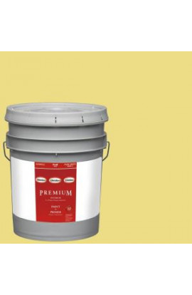Glidden Premium 5-gal. #HDGG02U Bright Hummingbird Yellow Flat Latex Interior Paint with Primer - HDGG02UP-05F