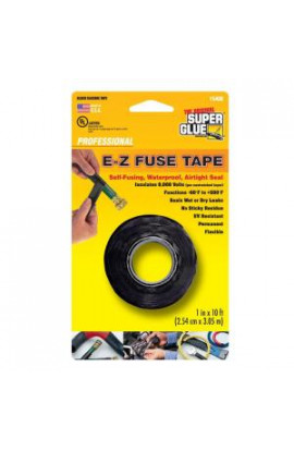 Super Glue 1 in. x 10 ft. Black E-Z Fuse Silicone Tape (12-Pack) - 15408
