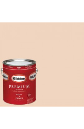 Glidden Premium 1-gal. #HDGO22 Pavilion Peach Flat Latex Interior Paint with Primer - HDGO22P-01F