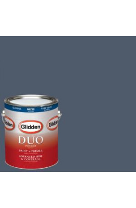 Glidden DUO 1-gal. #HDGV39 Royal Navy Satin Latex Interior Paint with Primer - HDGV39-01SA