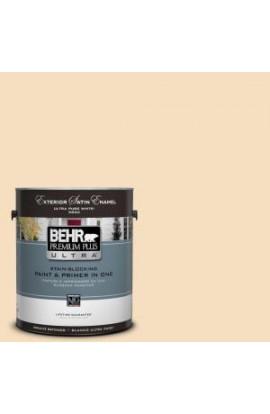 BEHR Premium Plus Ultra 1-gal. #PPL-41 Tea Cookie Satin Enamel Exterior Paint - 985001