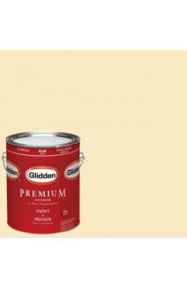Glidden Premium 1-gal. #HDGY03U Yellow Acacia Bloom Flat Latex Interior Paint with Primer - HDGY03UP-01F