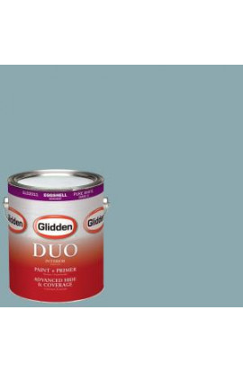 Glidden DUO 1-gal. #HDGB37 Hazy Seacliff Teal Eggshell Latex Interior Paint with Primer - HDGB37-01E