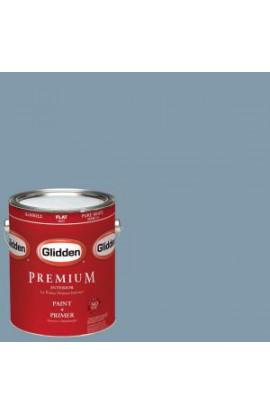 Glidden Premium 1-gal. #HDGB60U Lakefront Blue Flat Latex Interior Paint with Primer - HDGB60UP-01F