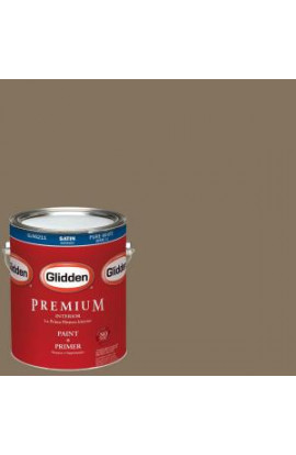 Glidden Premium 1-gal. #HDGWN34D Le Chateau Brown Satin Latex Interior Paint with Primer - HDGWN34DP-01SA