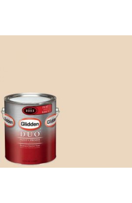 Glidden DUO 1-gal. #GLC06-01F Summer Sandcastle Flat Interior Paint with Primer - GLC06-01F