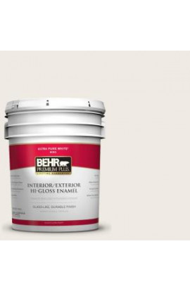 BEHR Premium Plus 5-gal. #PWN-52 Glamorous White Hi-Gloss Enamel Interior/Exterior Paint - 805005