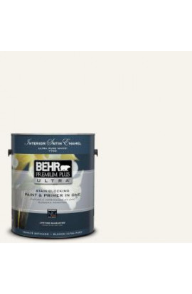 BEHR Premium Plus Ultra 1-gal. #400E-1 Mirage White Satin Enamel Interior Paint - 775001