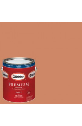 Glidden Premium 1-gal. #HDGO21 New Terra Cotta Satin Latex Interior Paint with Primer - HDGO21P-01SA