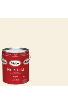 Glidden Premium 1-gal. #HDGY30U Linwood Beach White Flat Latex Interior Paint with Primer - HDGY30UP-01F
