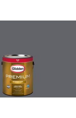 Glidden Premium 1-gal. #HDGCN39D Dark Grey Silk Flat Latex Exterior Paint - HDGCN39DPX-01F