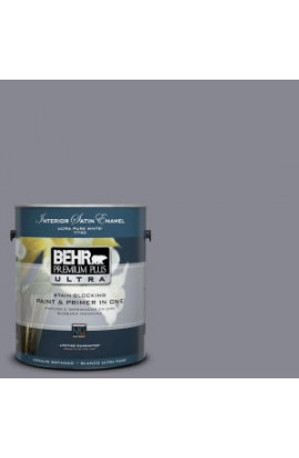 BEHR Premium Plus Ultra 1-Gal. #UL240-6 Gray Heather Interior Satin Enamel Paint - 775401