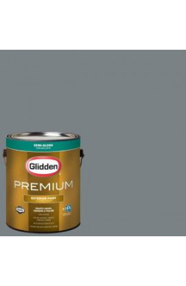 Glidden Premium 1-gal. #HDGCN38D Flagstone Grey Semi-Gloss Latex Exterior Paint - HDGCN38DPX-01S