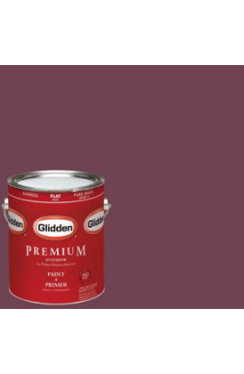Glidden Premium 1-gal. #HDGR26D Wild Plum Flat Latex Interior Paint with Primer - HDGR26DP-01F