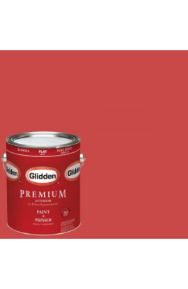 Glidden Premium 1-gal. #HDGR53U Old Glory Red Flat Latex Interior Paint with Primer - HDGR53UP-01F