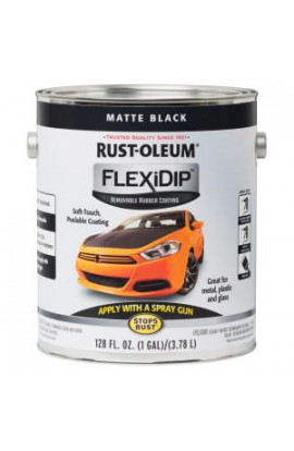 Rust-Oleum FlexiDip 1 gal. Black Rubberized Flat Paint (Case of 2) - 283185