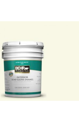 BEHR Premium Plus 5-gal. #W-B-300 Magnolia Blossom Zero VOC Semi-Gloss Enamel Interior Paint - 305005