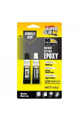 Super Glue 0.21-oz. Instant Setting Single Use Epoxy (12-Pack) - 15353
