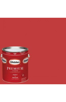 Glidden Premium 1-gal. #HDGR53 Red Geranium Flat Latex Interior Paint with Primer - HDGR53P-01F