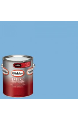 Glidden DUO 1-gal. #GLB10-01F Blue Marina Flat Interior Paint with Primer - GLB10-01F