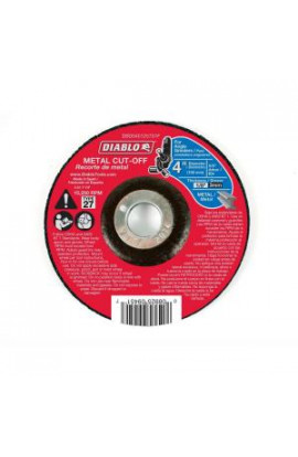 Diablo 4 in. x 1/8 in. x 5/8 in. Metal Cut-Off Disc with Type 27 Depressed Center - DBD040125701F