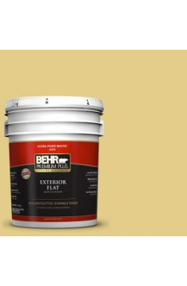 BEHR Premium Plus 5-gal. #T12-6 Lol Yellow Flat Exterior Paint - 440005