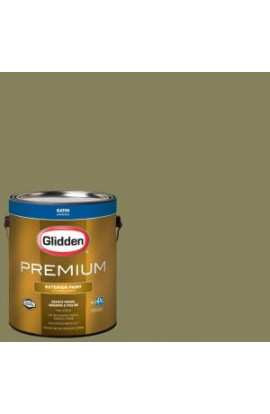 Glidden Premium 1-gal. #HDGG26U Truly Olive Satin Latex Exterior Paint - HDGG26UPX-01SA