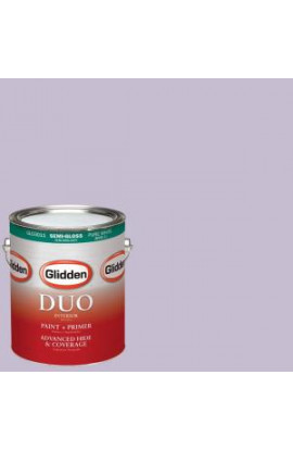 Glidden DUO 1-gal. #HDGV62 Quaint Purple Rose Semi-Gloss Latex Interior Paint with Primer - HDGV62-01S