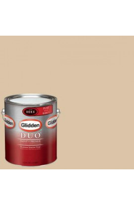 Glidden DUO 1-gal. #GLN28-01F Whispering Wheat Flat Interior Paint with Primer - GLN28-01F