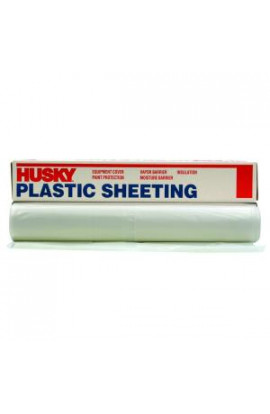 Husky 9 ft. 4 in. x 100 ft. Clear 4 mil Plastic Sheeting - CF04093C