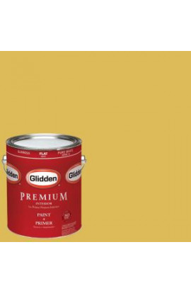 Glidden Premium 1-gal. #HDGY53 Extra Virgin Olive Oil Flat Latex Interior Paint with Primer - HDGY53P-01F