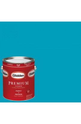 Glidden Premium 1-gal. #HDGB40U Mosaic Blue Flat Latex Interior Paint with Primer - HDGB40UP-01F