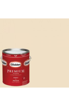 Glidden Premium 1-gal. #HDGY10U Macadamia White Flat Latex Interior Paint with Primer - HDGY10UP-01F