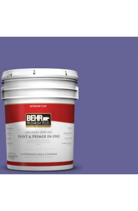 BEHR Premium Plus 5-gal. #T15-13 Prime Purple Zero VOC Flat Interior Paint - 130005