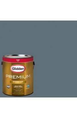 Glidden Premium 1-gal. #HDGCN34D Union Blue Flat Latex Exterior Paint - HDGCN34DPX-01F