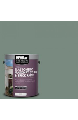 BEHR Premium 1 gal. #MS-61 Frosted Green Elastomeric Masonry, Stucco and Brick Paint - 06701