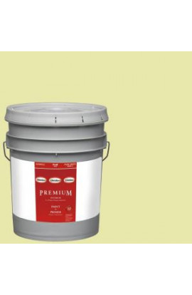 Glidden Premium 5-gal. #HDGG15U Lemon Grass Flat Latex Interior Paint with Primer - HDGG15UP-05F