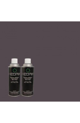 Hedrix 11 oz. Match of PPU15-19 Black Sapphire Flat Custom Spray Paint (2-Pack) - F02-PPU15-19