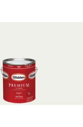 Glidden Premium 1-gal. #HDGY56 White On White Flat Latex Interior Paint with Primer - HDGY56P-01F