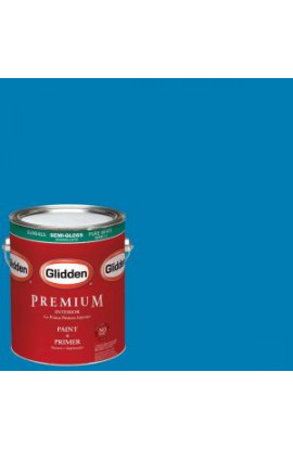 Glidden Premium 1-gal. #HDGB53D Bright Bay Blue Semi-Gloss Latex Interior Paint with Primer - HDGB53DP-01S