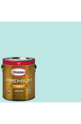 Glidden Premium 1-gal. #HDGB16U Bay Blue Flat Latex Exterior Paint - HDGB16UPX-01F