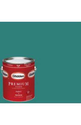 Glidden Premium 1-gal. #HDGB08D Seawall Flat Latex Interior Paint with Primer - HDGB08DP-01F