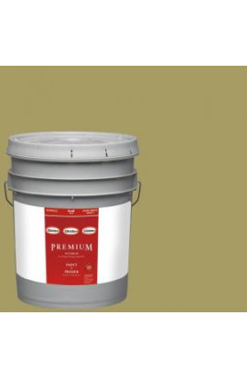 Glidden Premium 5-gal. #HDGG08D Precious Olive Flat Latex Interior Paint with Primer - HDGG08DP-05F